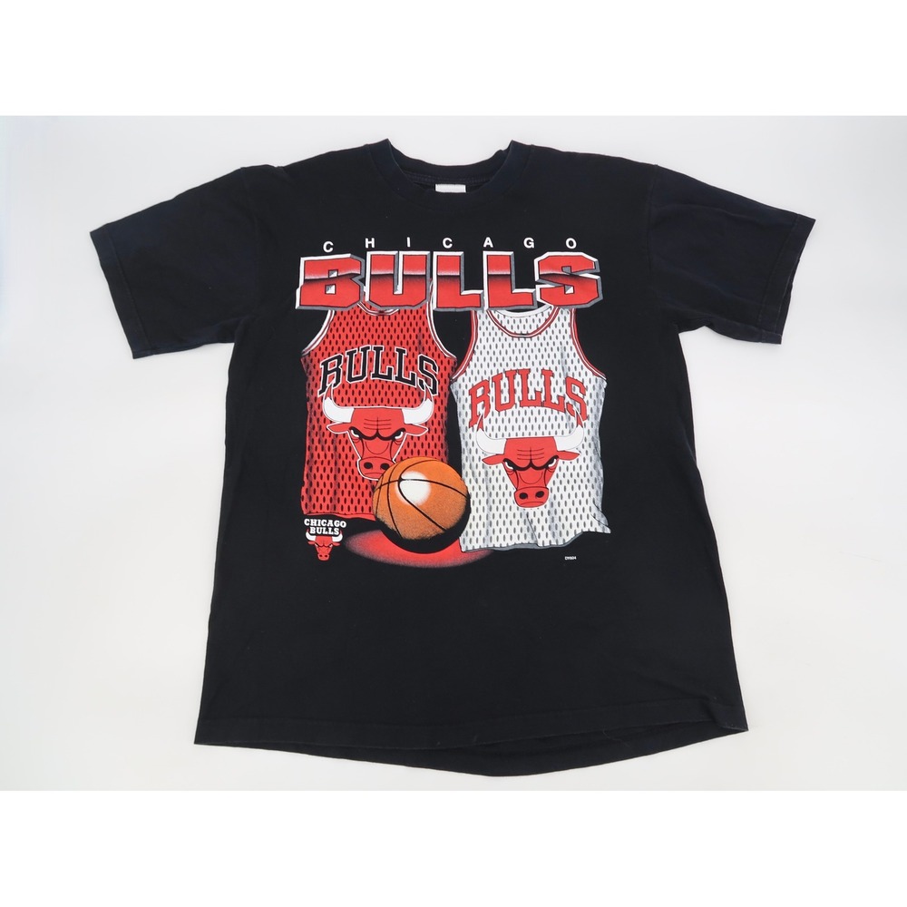 Vintage Chicago Bulls T Shirt Mens Large Black Graphic Jersey Print Dynasty